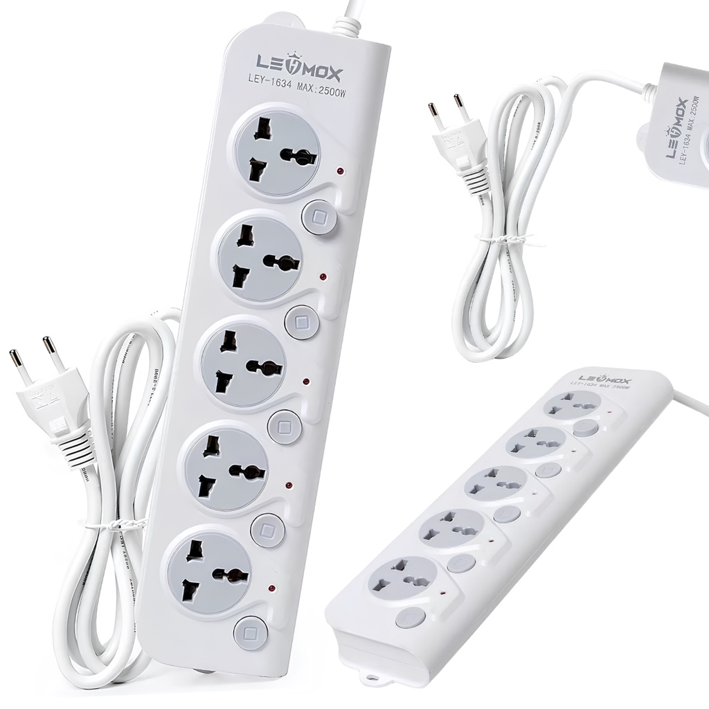 Régua Extensão Elétrica 5 Tomadas Voltímetro Bivolt Oi-to115