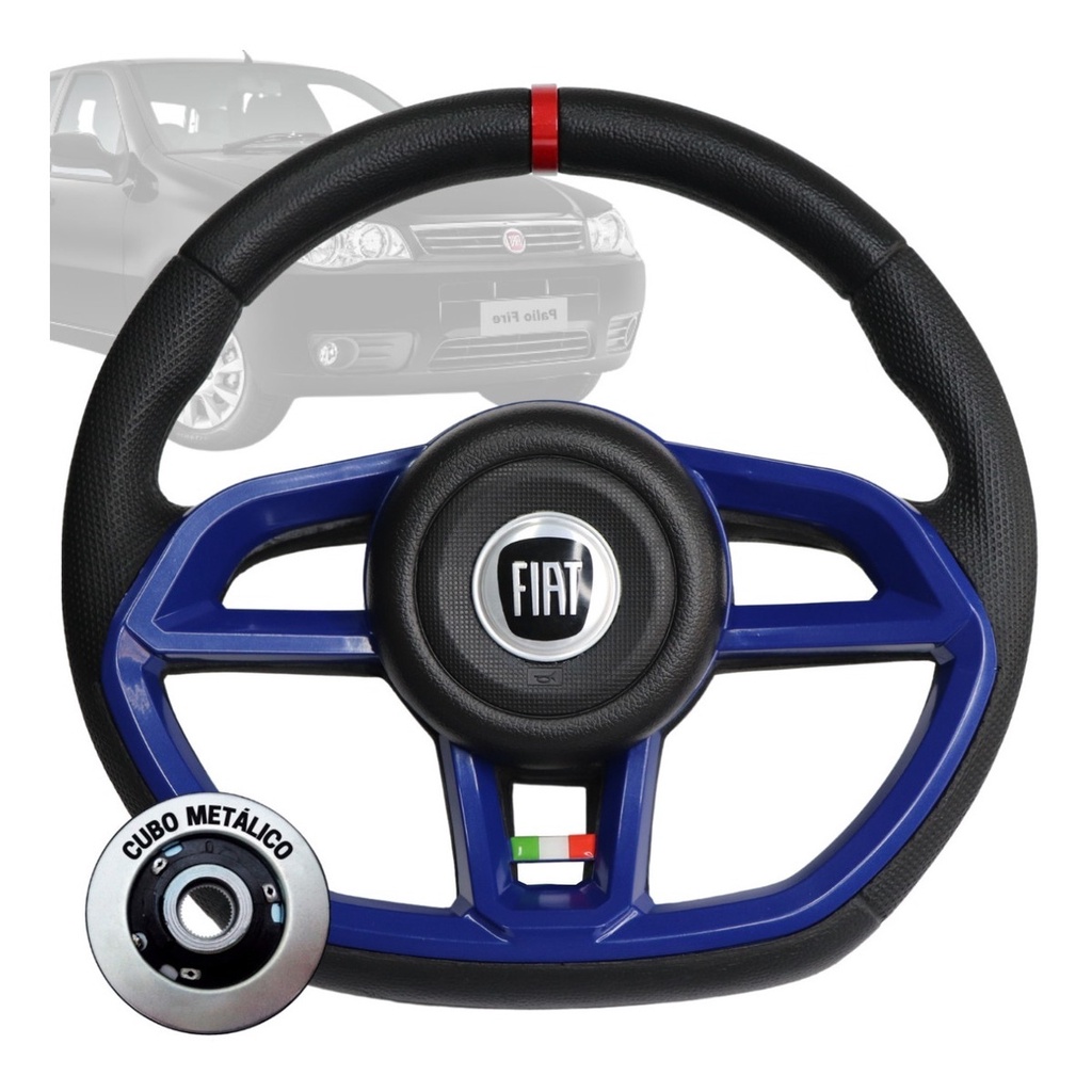 Volante Golf Gti Fiat Palio Siena Strada Idea Uno Com Cubo em Oferta na Shopee