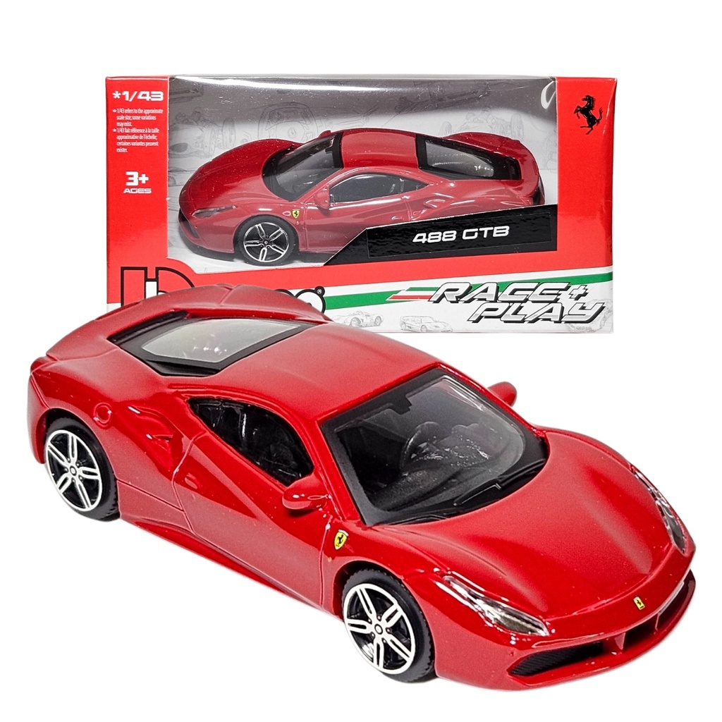 Miniatura De Ferro Ferrari 488 GTB 11cm 1/43 Bburago