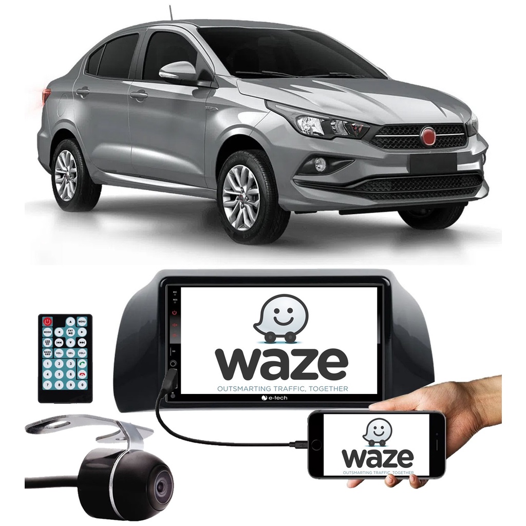 Multimídia Fiat Cronos Bluetooth Espelhamento Android IOS + Câmera Ré