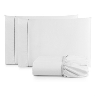 Jogo De Lençol Queen 3 Peças 100% Algodão 200 Fios em Oferta na Shopee