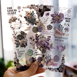 ENWEI 3 Pc [Série Lace Feast] Adesivos Do Jornal Vintage PET Papel Autocolante Material De Raspagem Kit Livro
