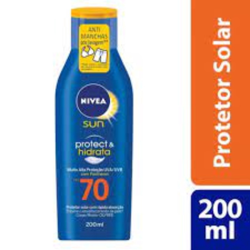 Nivea Sun Protetor Corporal Protect & Hidrata FPS 70 200ml Nivea