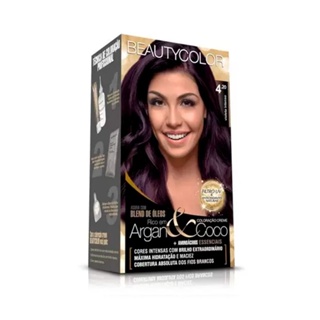 Tintura Beauty Color Kit 4.20 Castanho Violeta Intenso em Oferta na Shopee