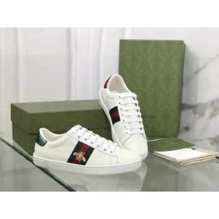 GUCCI Bee Tênis De Ponta Baixa Sapatos De Homem Mulher Casal 0401