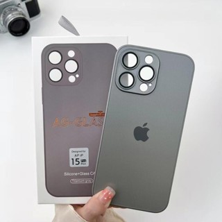 Capa De Vidro Fosco De Alta Qualidade AG À Prova De Choque Para iPhone 15 14 13 12 11 Pro Max Traseira