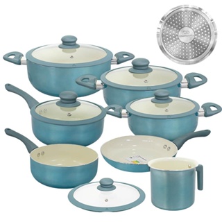 Jogo De Panelas De Induçao Revestimento Cerâmica Genebra Plus 7 Peças - Casambiente em Oferta na Shopee