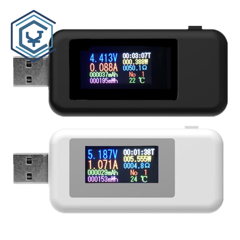 1 Pçs Carregador USB Testador Medidor De Energia De Bateria Móvel 10 Em 1 DC Display Colorido 0-5A Corrente 4-30V Tensão