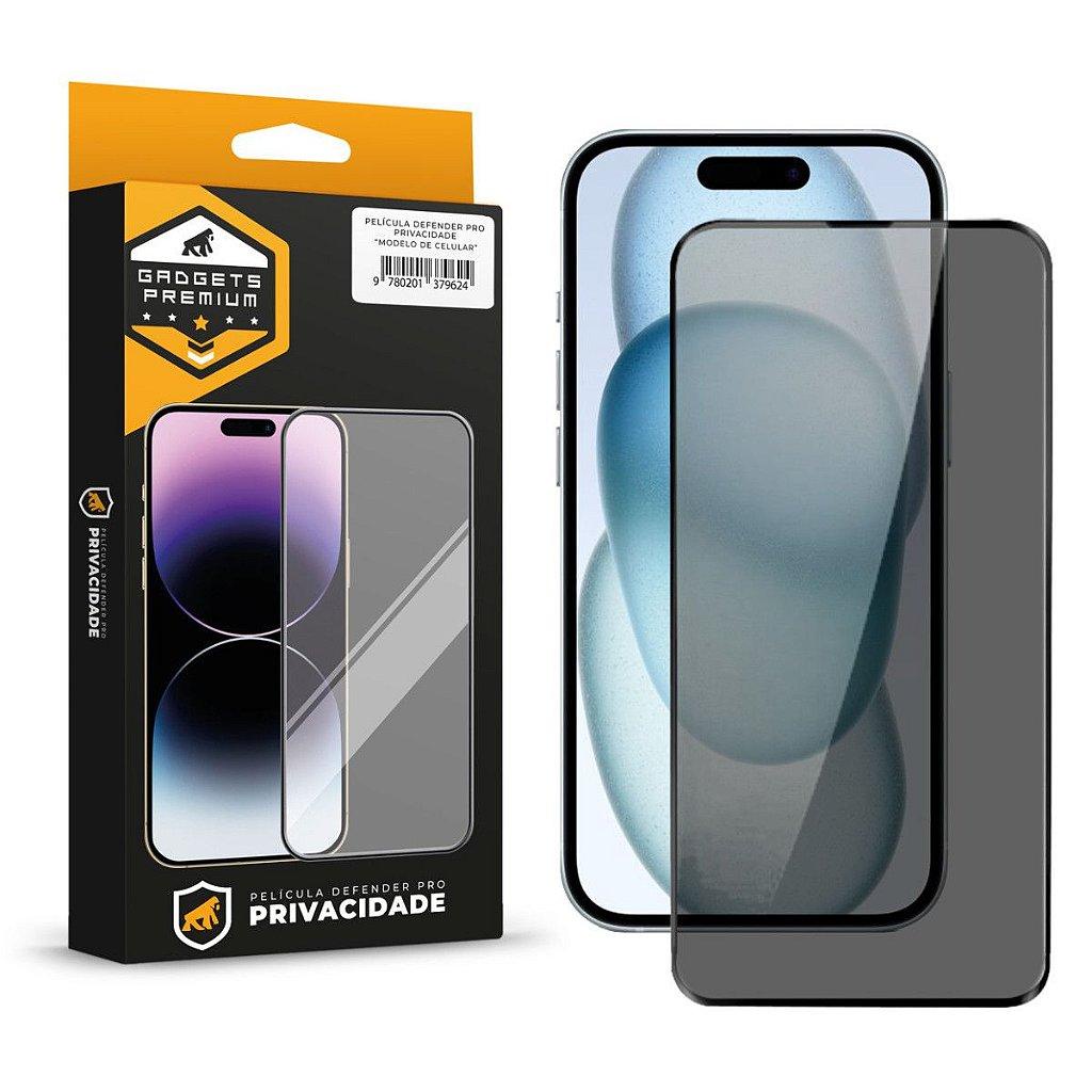 Película para iPhone 15 Plus - Defender Pro Privacidade - Preta - Gshield em Oferta na Shopee