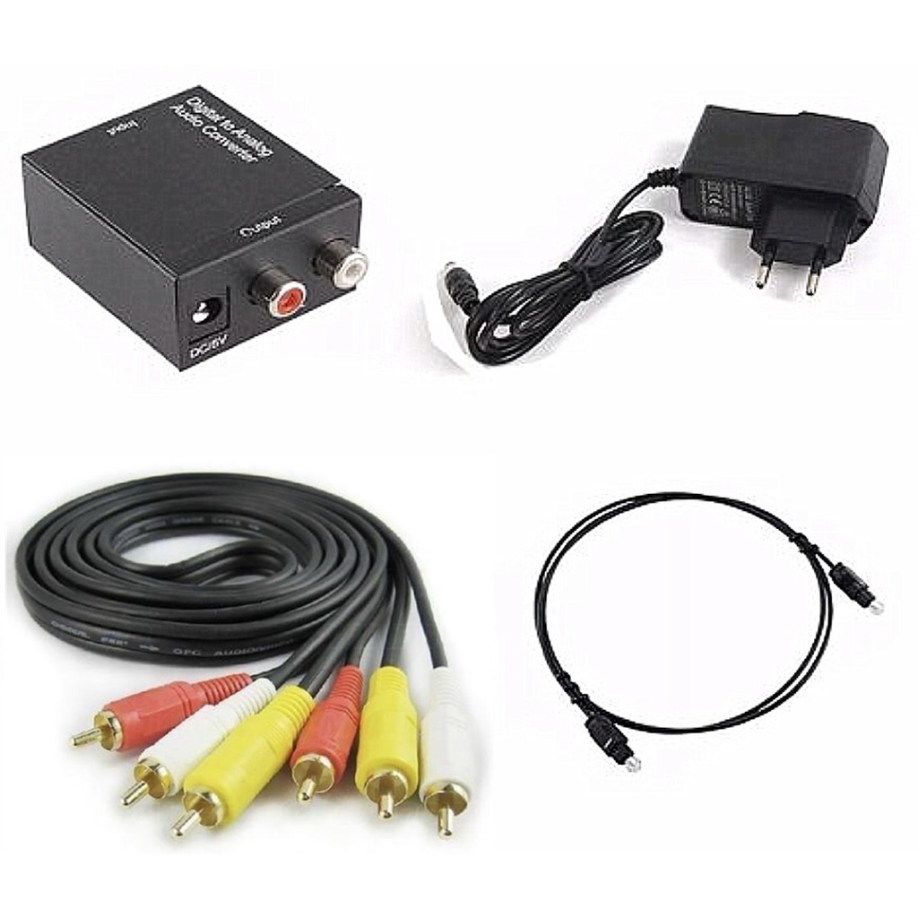 Kit De Áudio Conversor Óptico , Digital Para Analógico  ! em Oferta na Shopee