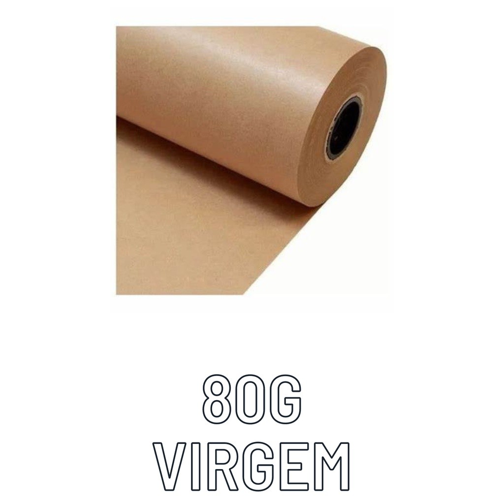 Papel kraft monolucido papel pardo bobina virgem 80G kraft embalagem