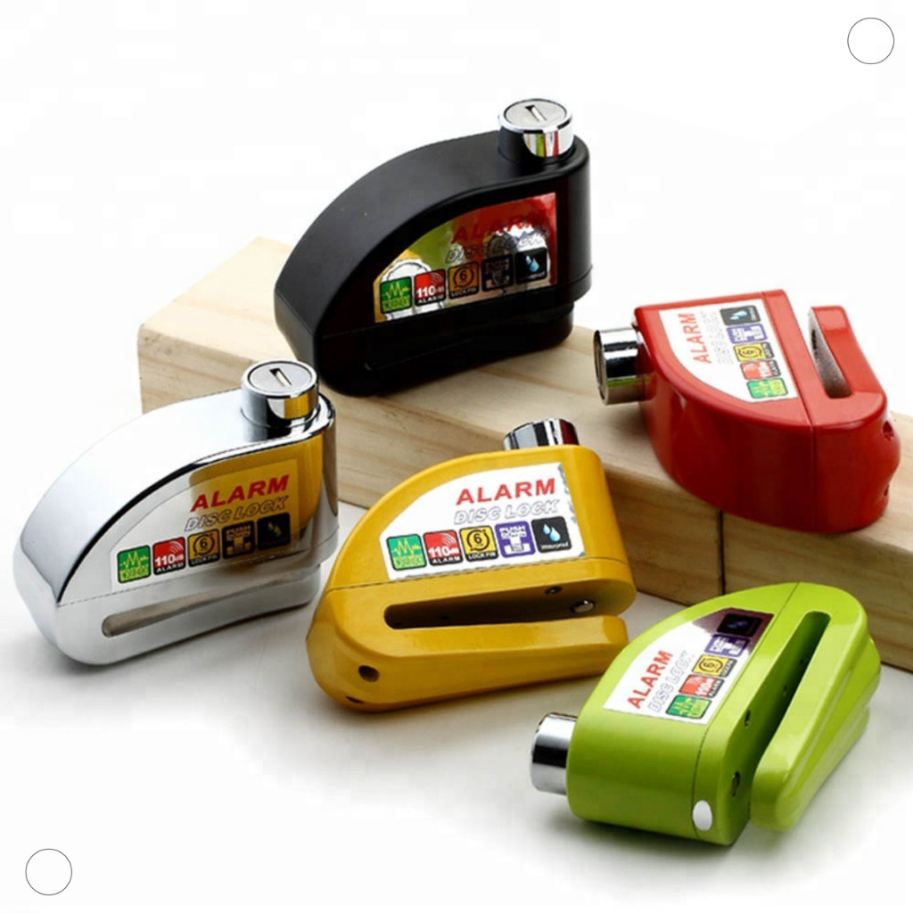 Trava Cadeado De Freio Disco Com Alarme Sonoro Para Moto Sensor Antifurto