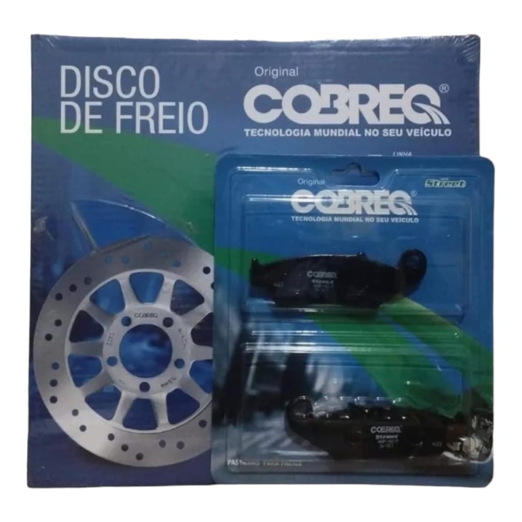 Disco Freio E Pastilhas Dianteira Nxr 150 Bros 2004 A 2013