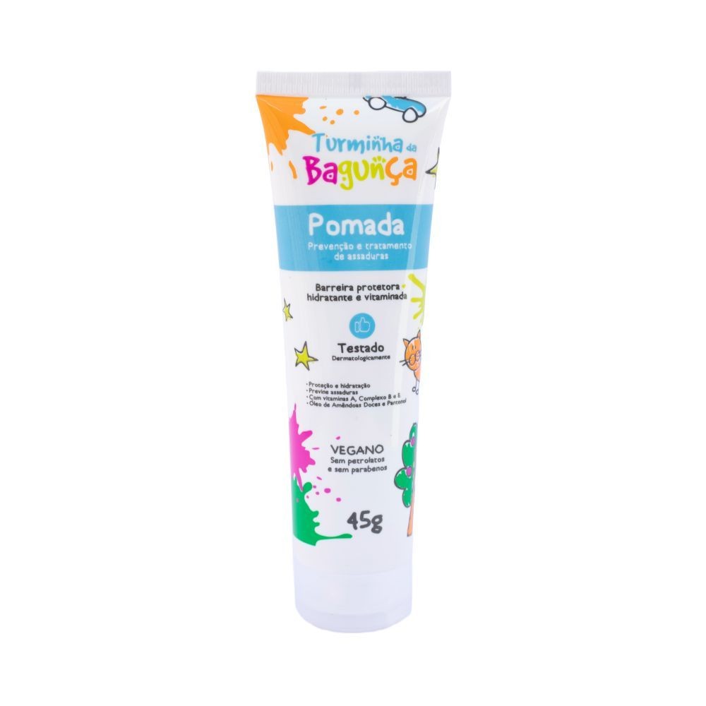 10 Unidades - Pomada para Assaduras Bisnaga 45 Gramas - Turminha da Bagunça