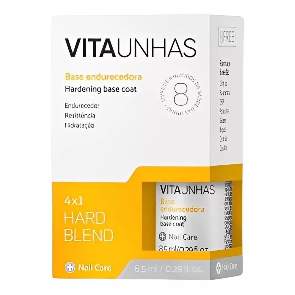Base Endurecedor De Unhas Hard Blend 4x1 Vitaunhas 8,5ml - Beauty