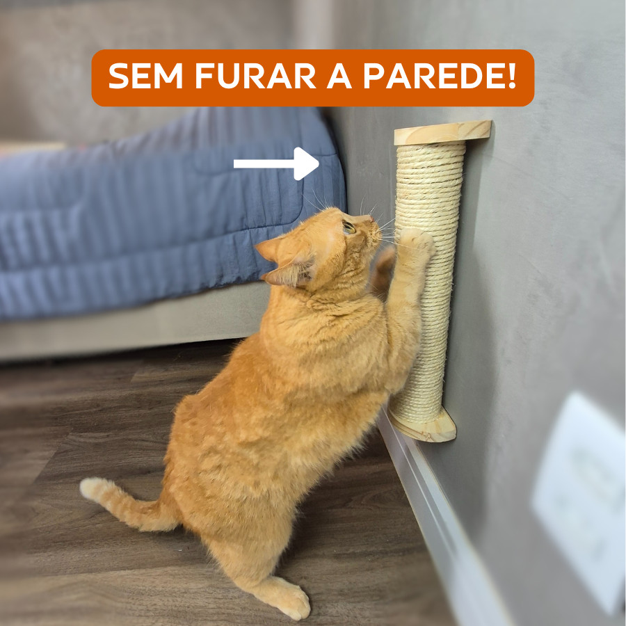 Gato Arranhador Parede Sisal Brinquedo Pet Poste em Oferta na Shopee