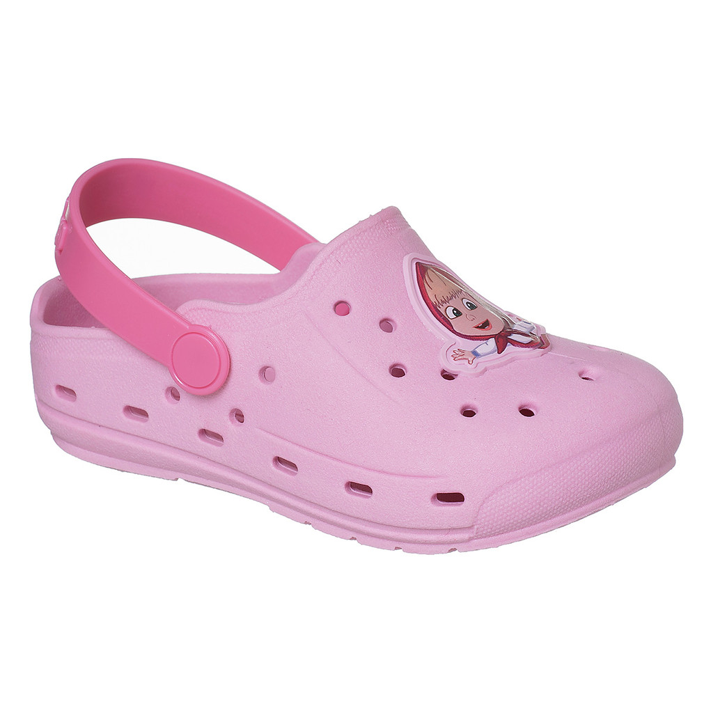Sandália Babuche Infantil Menina Masha e o Urso Chinelo Pé com Pé Rosa Lançamento