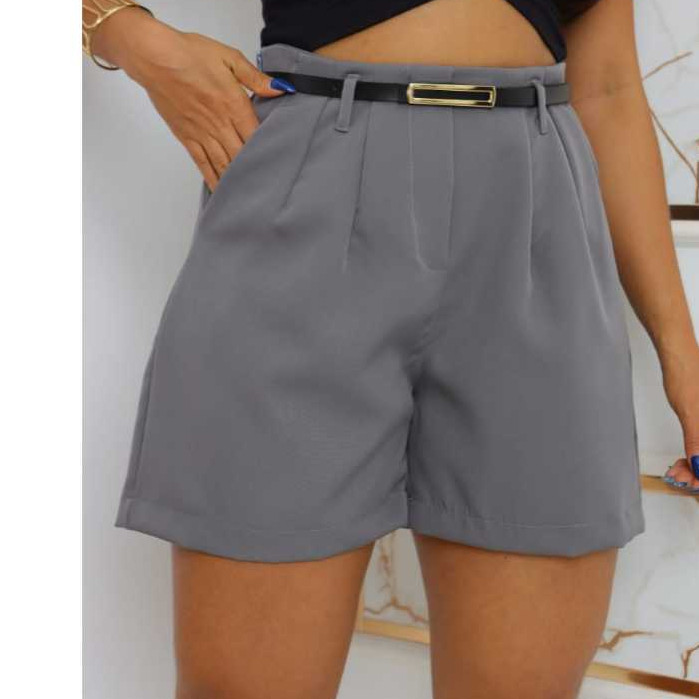 Short  Alfaiataria Feminino  Carnaval Social Com Cinto & Bolso e Ziper na lateral 2025/2026