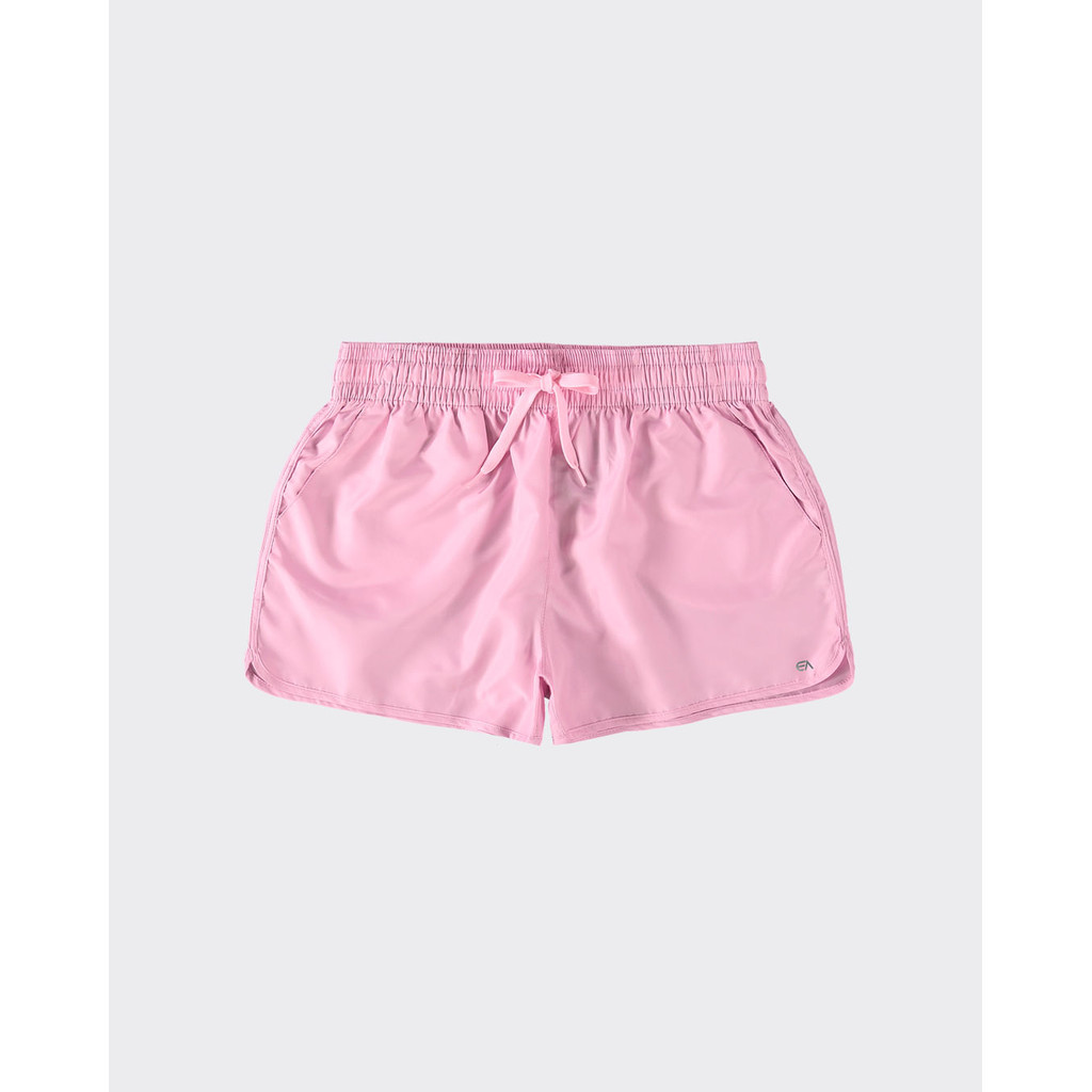 Shorts Feminino Barra Arredondada Em Tafetá - ENFIM em Oferta na Shopee