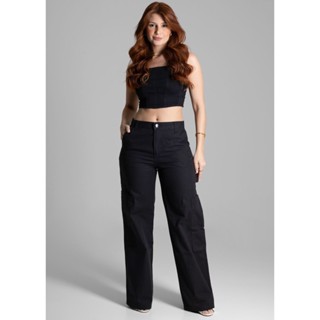 Calça Sarja Sawary Wide Leg - 274696