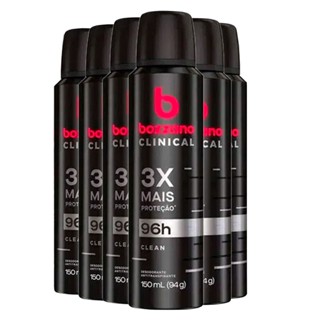 Kit Desodorante Aerosol Bozzano Clinical Clean 150ml 6 Unidades