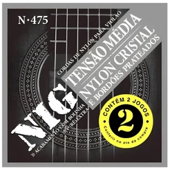 Encordoamento Violão Nylon Tensão Média Nig N475 .028” Kit 2 Jogos PR2N475L