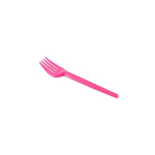 Garfo de Plástico Sobremesa Rosa com 50 unidades Prafesta