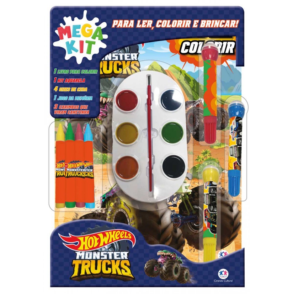 Livro Hot Wheels - Ler, colorir e brincar