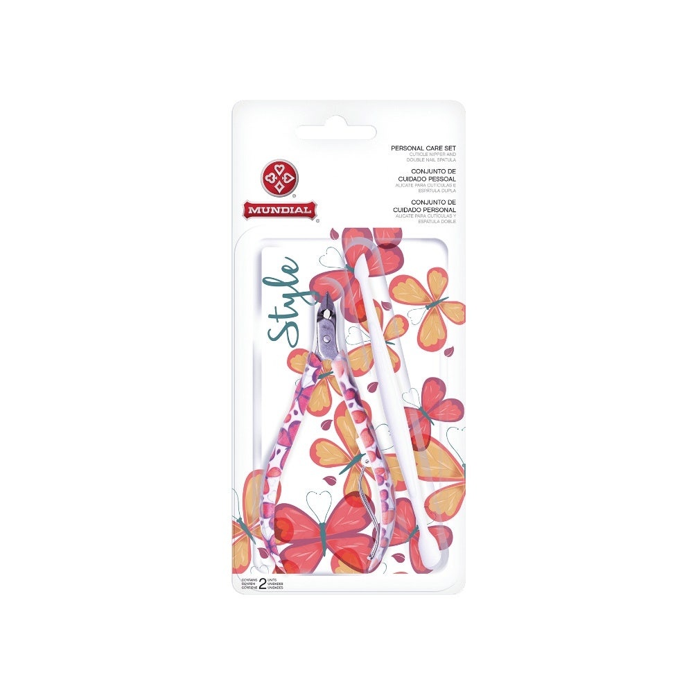 Alicate De Cutícula Mundial Duplex Borboleta em Oferta na Shopee