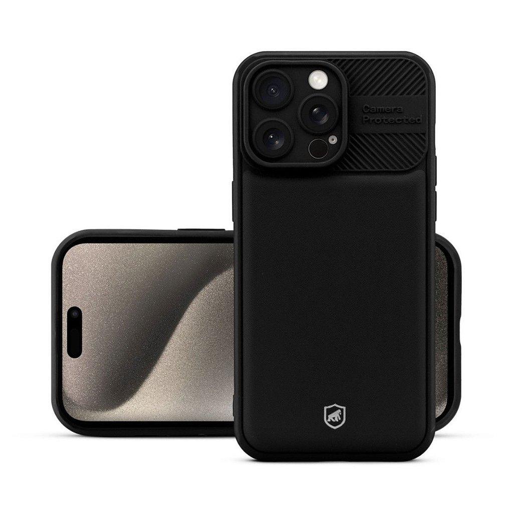 Capa Case Capinha para iPhone 15 Pro - Symetric Preta contra Impactos - Gshield em Oferta na Shopee