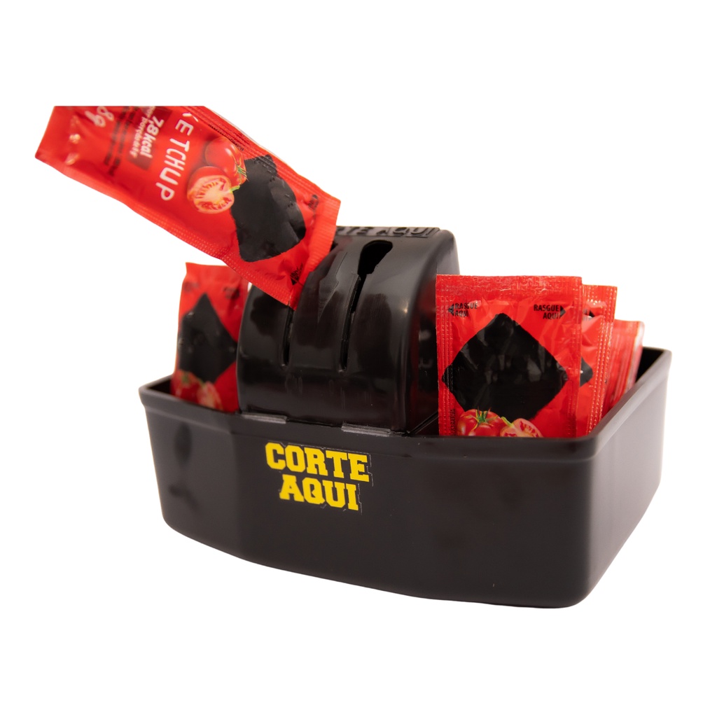 Porta Sache com cortador kit 2  Peças Preto em Oferta na Shopee