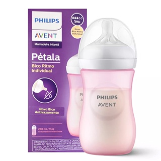 Mamadeira Pétala 3.0 Avent Rosa Bebê Menina 260ml - Philips em Oferta na Shopee