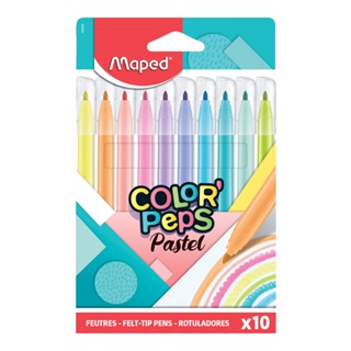 Caneta hidrográfica Color'Peps Pastel com 10 cores 845469 Maped em Oferta na Shopee
