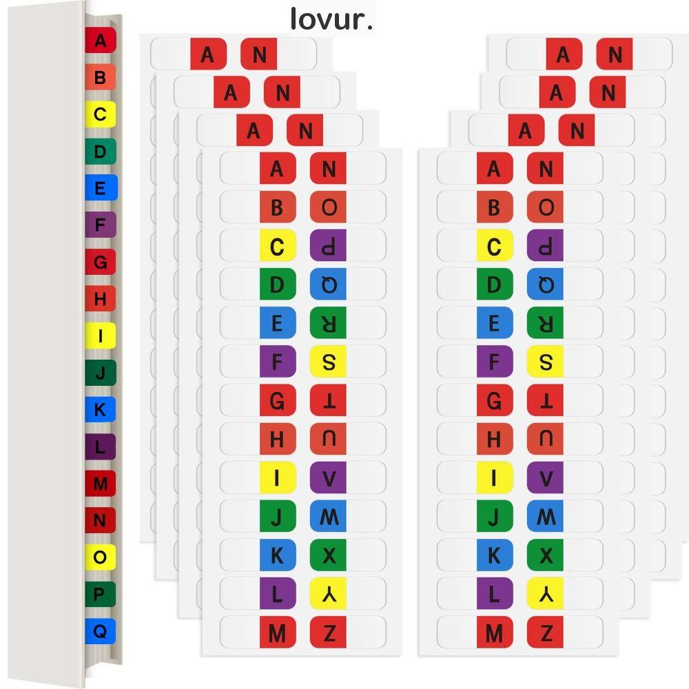 LOVUR Sticky Tabs , Abas Do Índice Alfabeto A-Z , Dicionário Multicolor Auto-Adesivo 208PCS Book