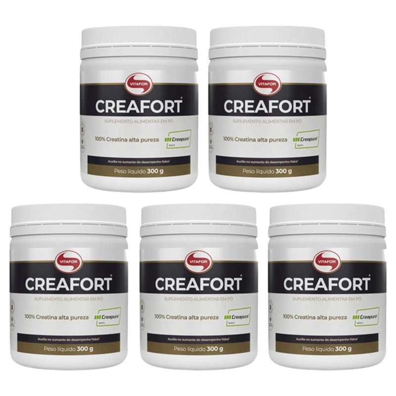 Creafort 300g - Creatina Monohidratada Vitafor - 5 unidades - Creapure