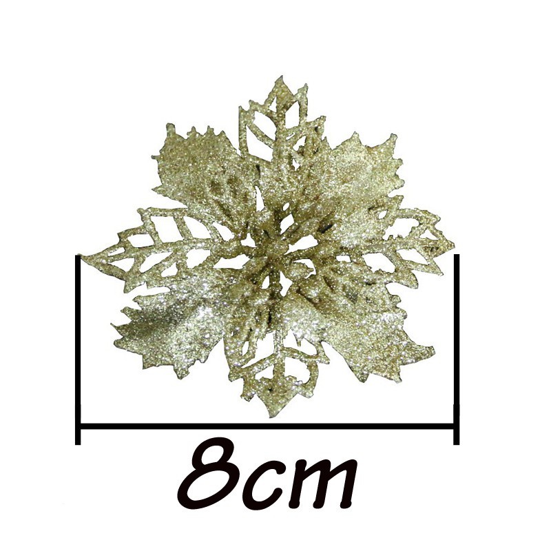 10 Unidades/Pacote Guirlanda de Flores para Decoração Árvore/Decoração Natal/Reveillon/Feriados