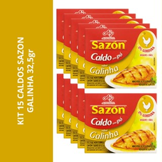 Kit 15 Caldos Sazon Galinha 32,5Gr