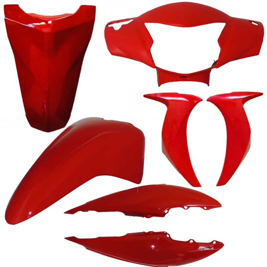 KIT CARENAGEM PLASTICAS BIZ 125 2018 A 2022 PARA BIZ COM FREIO A DISCO