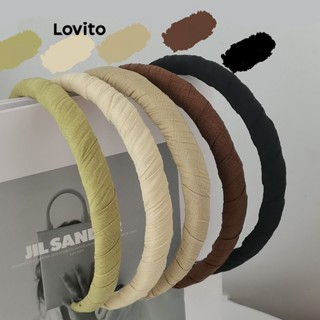 Lovito Faixa de Cabelo Versátil Simples para Mulheres LFA03270 (Marrom/Off White/Degradê/Preto)