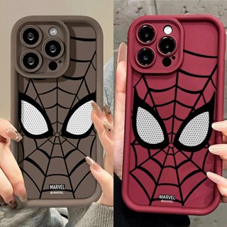 Caixa De Telefone Para Xiaomi Mi 11 Lite 5G NE 12T POCO F5 F3 F4 X5 X3 X4 GT M3 Pro Redmi Nota 12 Turbo 10 5G 11T Celular Marvel Cool Spider-Man Olhos De Silicone Macio De Cor Sólida
