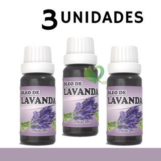 3x Óleo de Lavanda - 100% vegetal, natural e vegano
