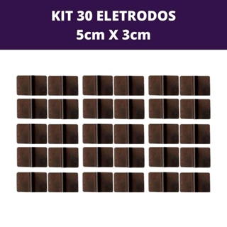 Kit 30 Eletrodos de Silicone Condutivo 5cm x 3cm em Oferta na Shopee