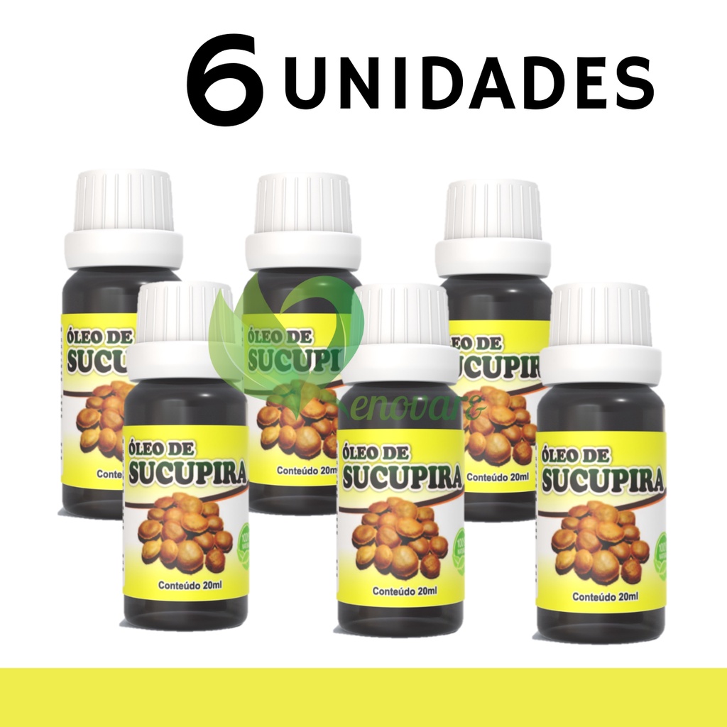 6x Óleo de Sucupira - 100% vegetal, natural e vegano em Oferta na Shopee