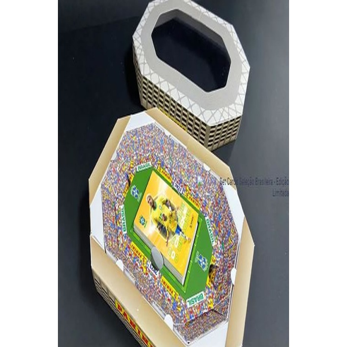 Mini estádio cards seleção brasileira c/ 60 cards