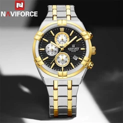 NAVIFORCE Homens Observam Relógio De Pulso De Luxo Do Exército Militar Cronógrafo De Quartzo À Prova D'água Original Masculino Novo 8042