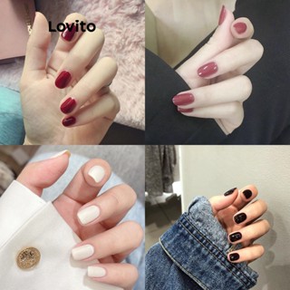 Lovito Unha Artificial Básica Simples Casual Para Mulheres LFA11303