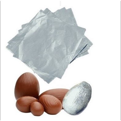 300 FOLHAS DE PAPEL CHUMBO 15,8X15,8CM PRATA PARA TRUFA EMBALE em Oferta na Shopee