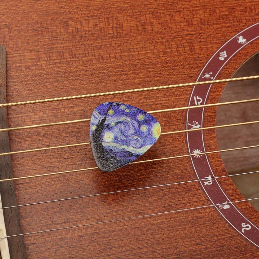 LONTIME 3 Peças De Palheta De Guitarra , Com Conjunto Artístico De Palhetas Médias E Pesadas Star Sky , Superfície Lisa — imagem 2 de 2