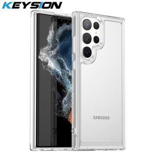 KEYSION Capa Transparente À Prova De Choque Para Samsung S24 Ultra 5G S24 + Plus S23 FE 5G De Silicone TPU Galaxy A25 5G