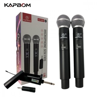 Kit 2 Microfones P2 Wireless Kapbom KA-M87B Plug And Play; - Qualidade de Som Clara; - Recepção Remota; - Longa Resistência